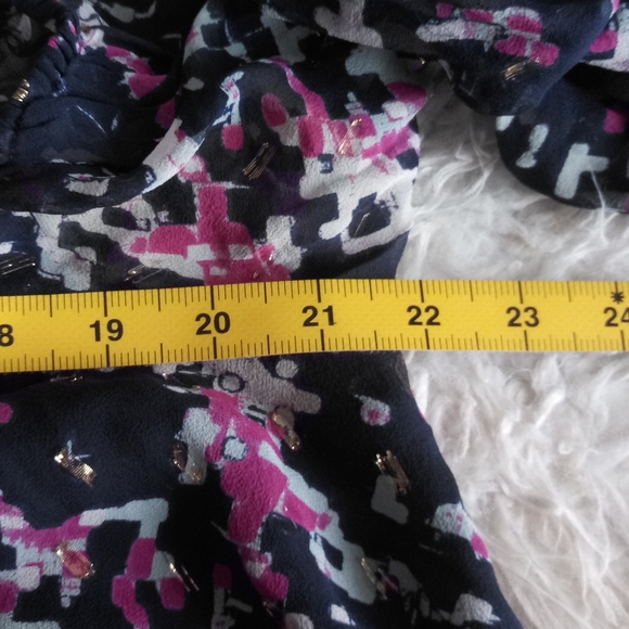 Greylin Spring Speckle Cold Shoulder Blouse Size S - Picture 7 of 12